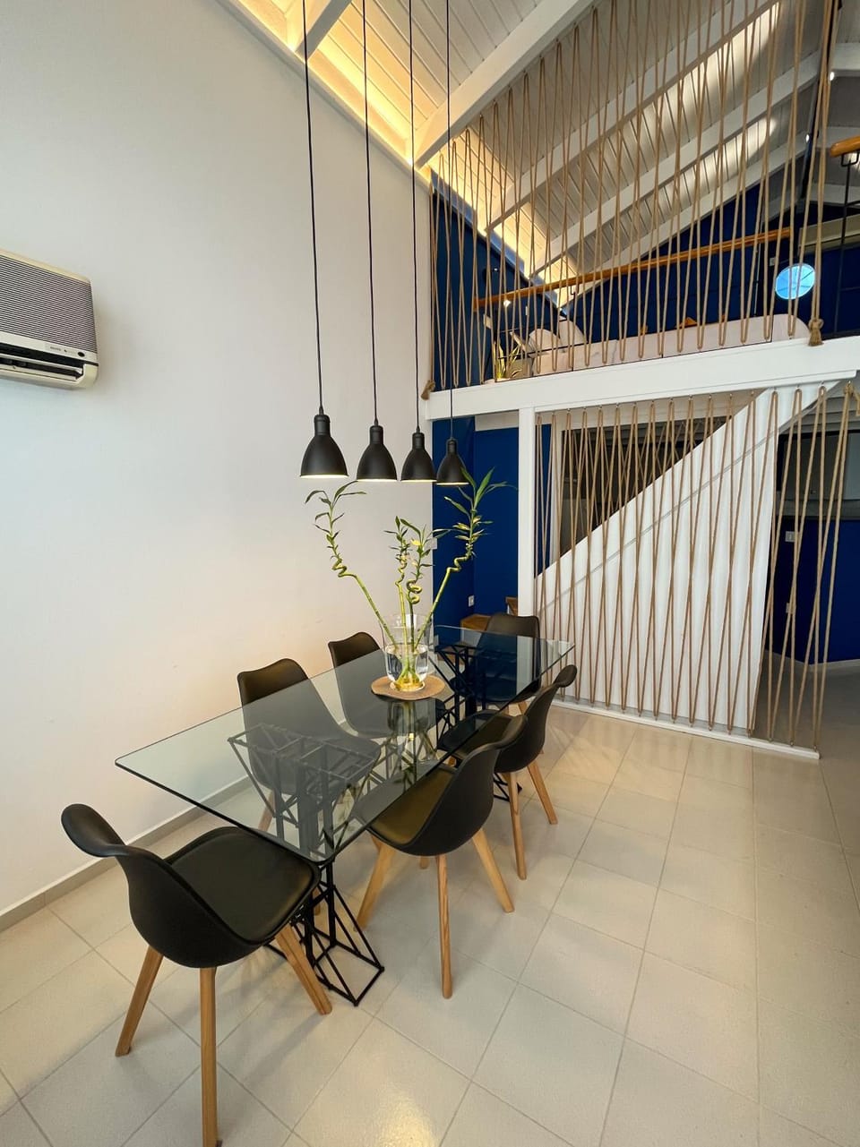Dining area, air conditioner