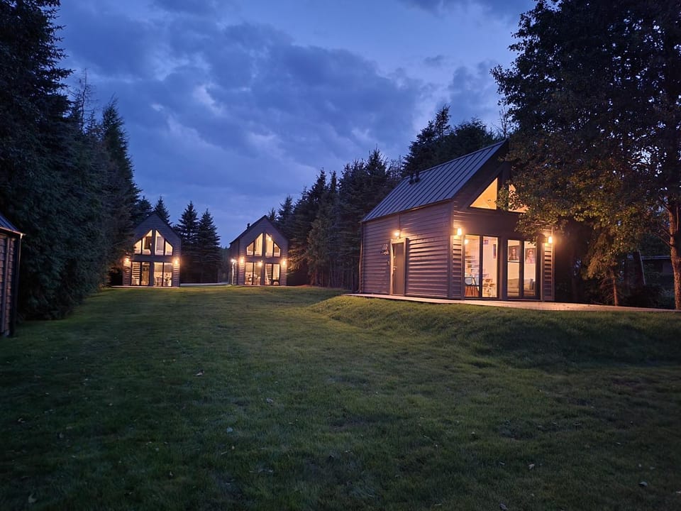 Property building, Night, Natural landscape, Garden, Garden view