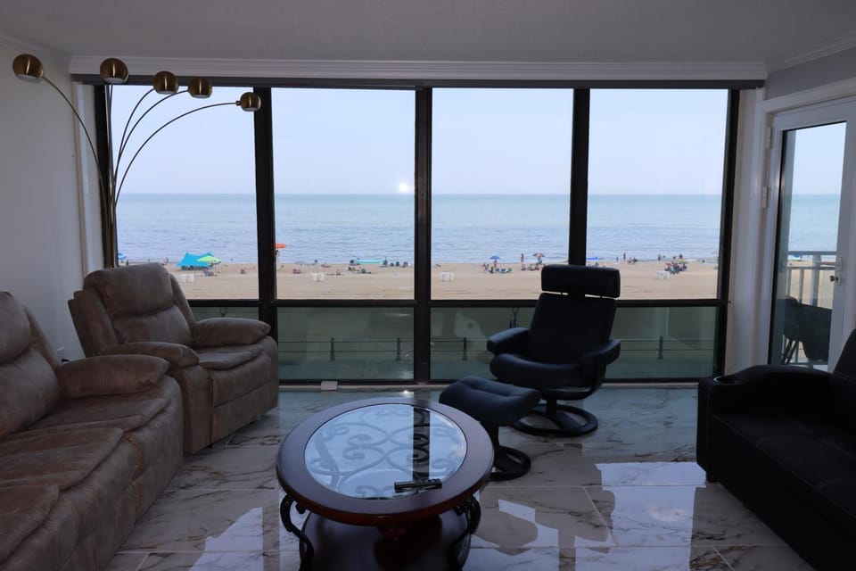 Living room, Seating area, Sea view
