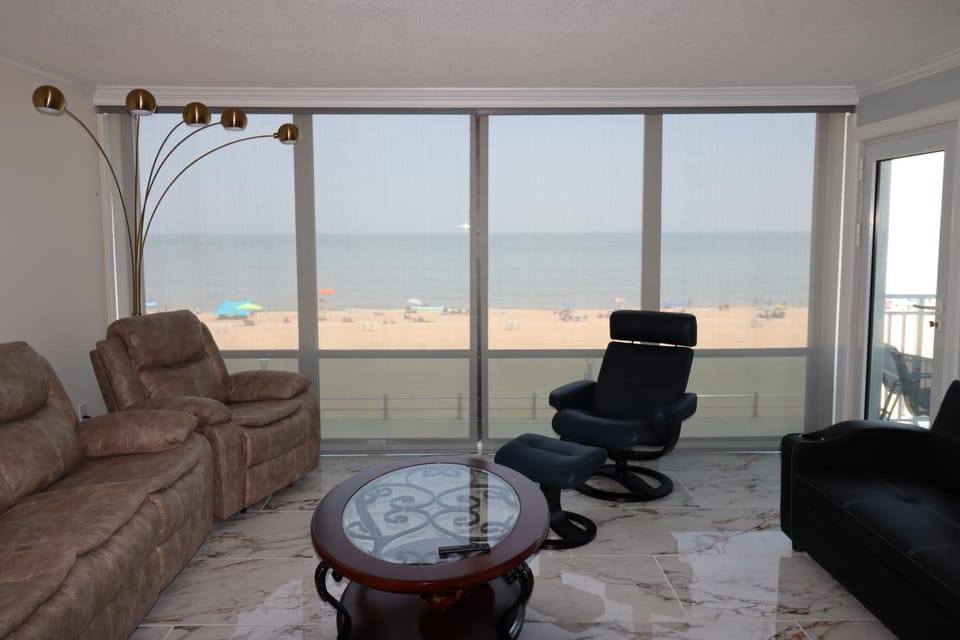 Living room, Seating area, Sea view