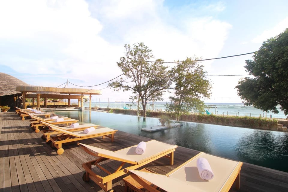 Swimming pool, Sunset