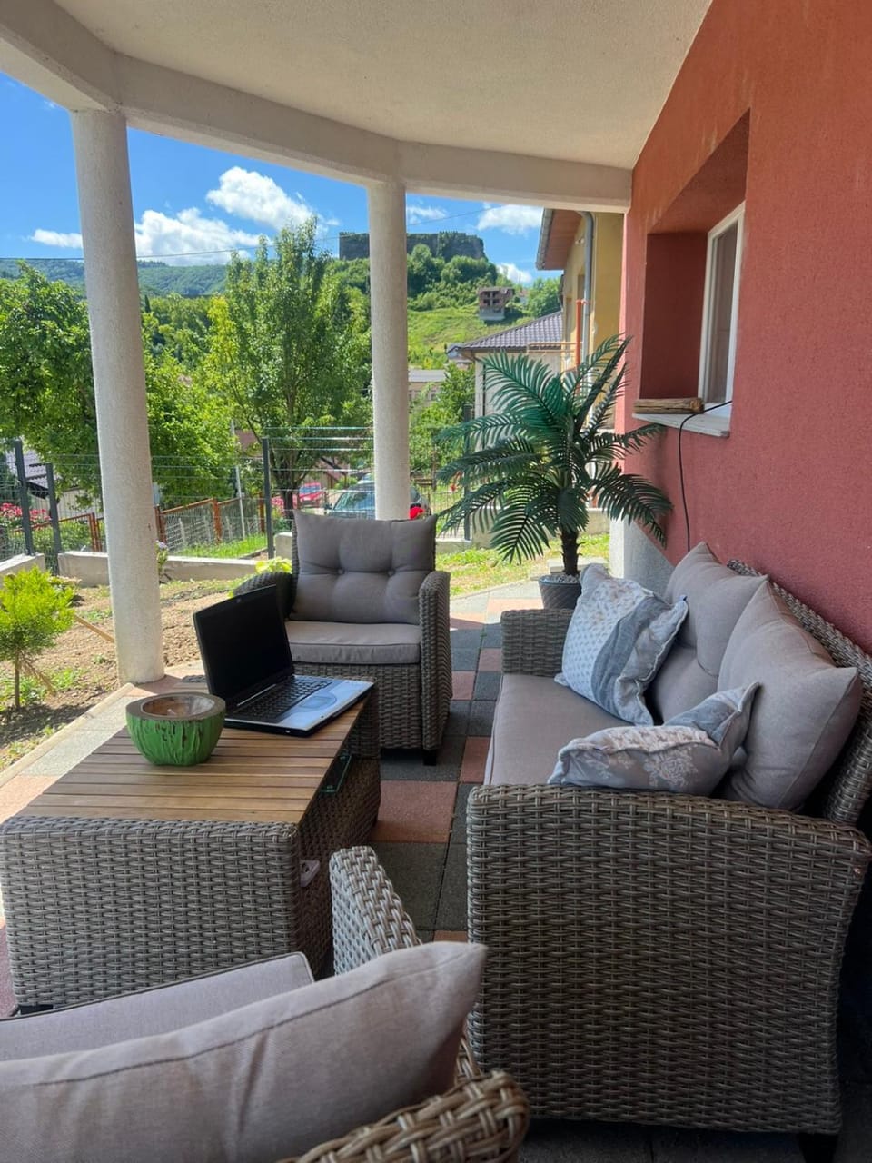 Patio, Landmark view, Mountain view