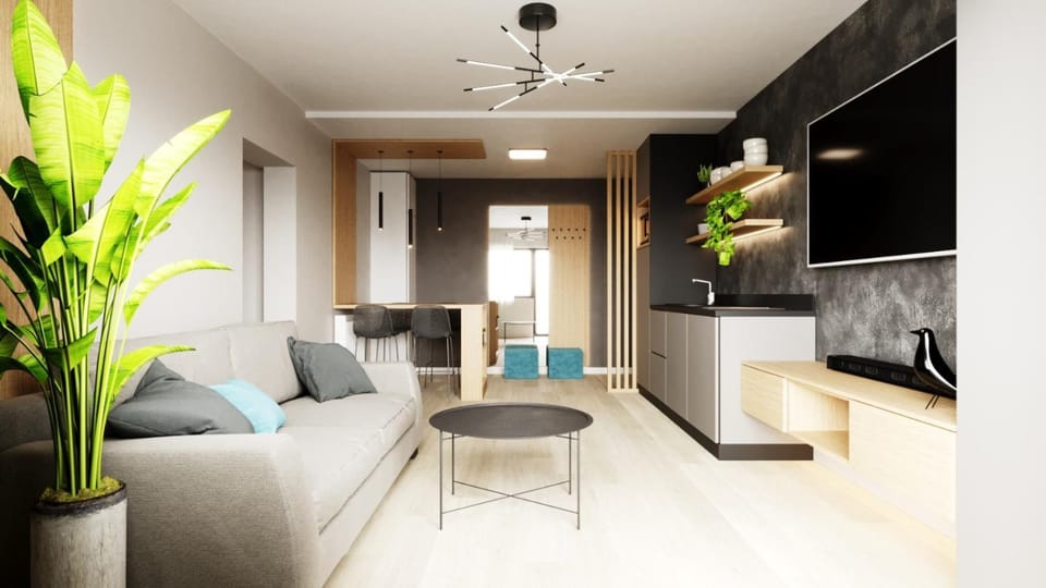 Living room, Seating area, Dining area