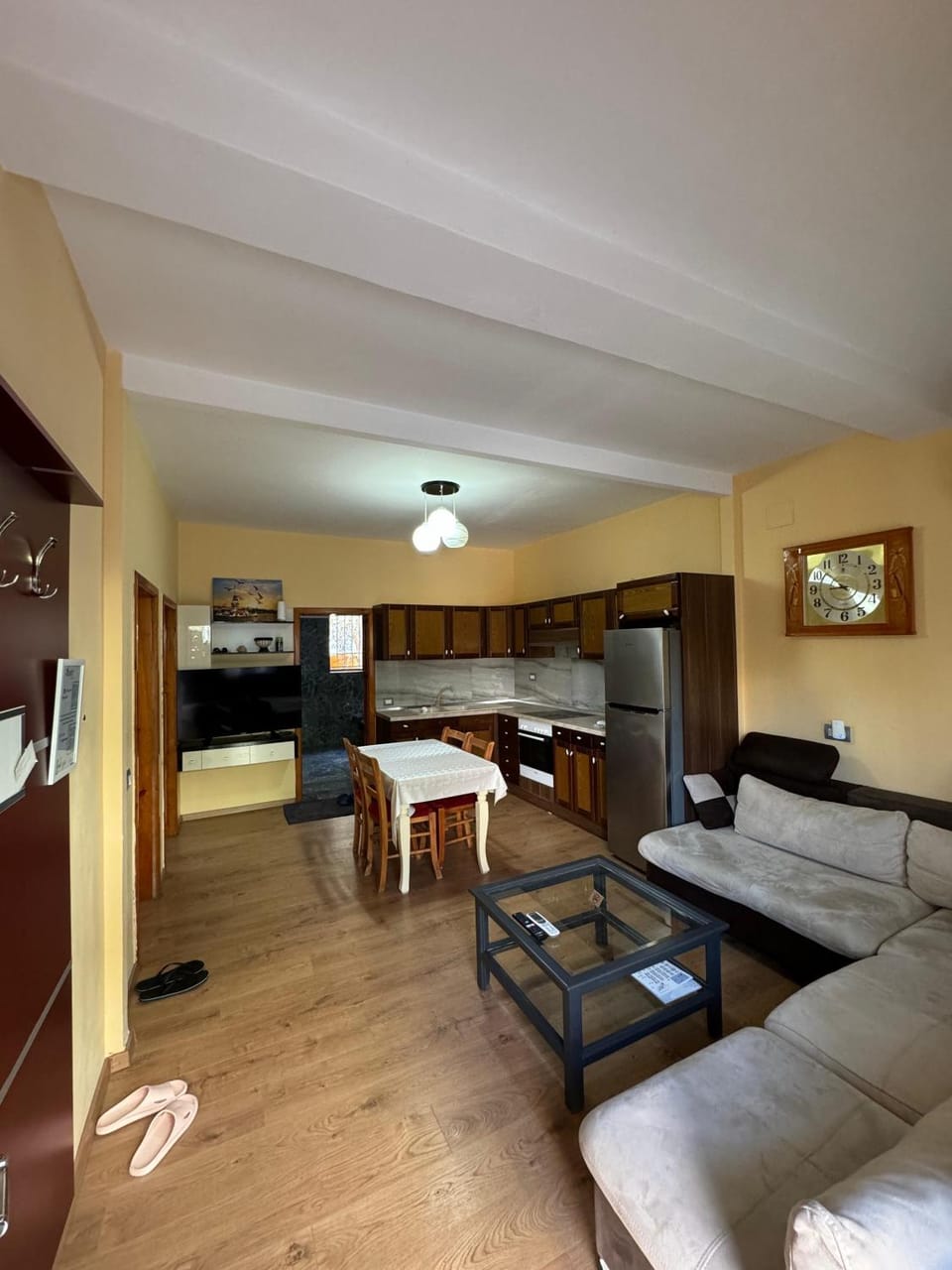 Living room, kitchen