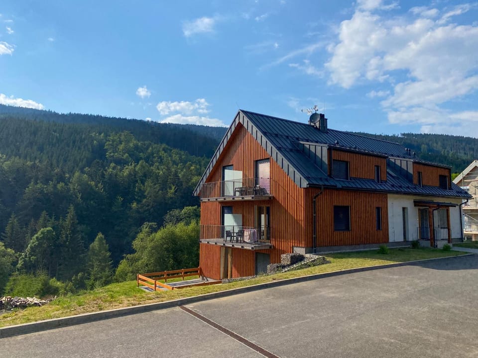 Property building, Spring, Day, Natural landscape, Mountain view