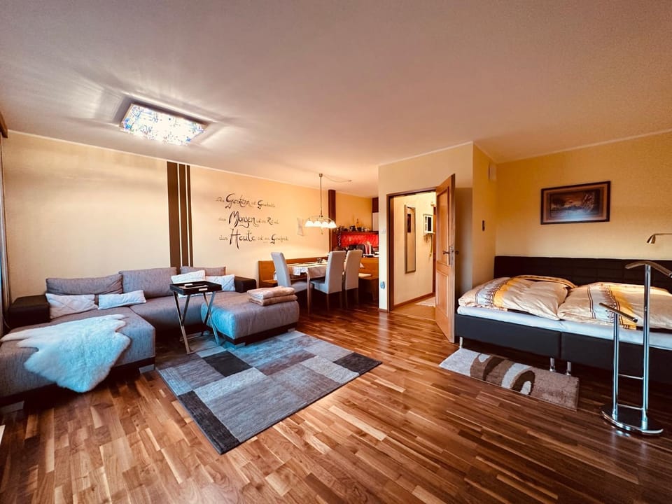 Bed, Living room, Photo of the whole room, Bedroom