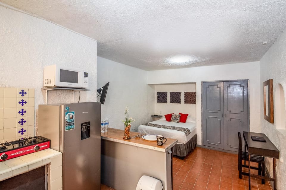Bed, View (from property/room), wardrobe, kitchen