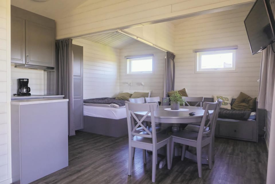 Bed, TV and multimedia, Kitchen or kitchenette, Living room, Photo of the whole room, Dining area, Bedroom
