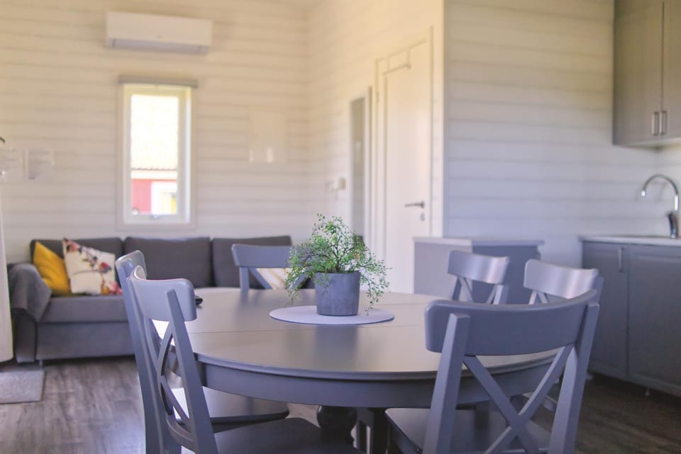 Living room, Seating area, Dining area, air conditioner