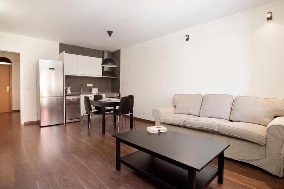 Kitchen or kitchenette, Living room, Dining area