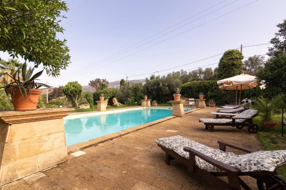 Property building, Living room, Swimming pool