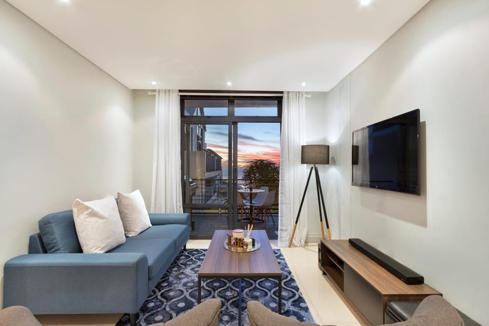Living room, Seating area, Sea view, Sunset