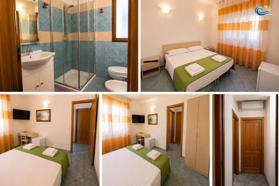 Shower, Toilet, Bed, Bathroom, TV and multimedia, Photo of the whole room, Bedroom, towels, wardrobe