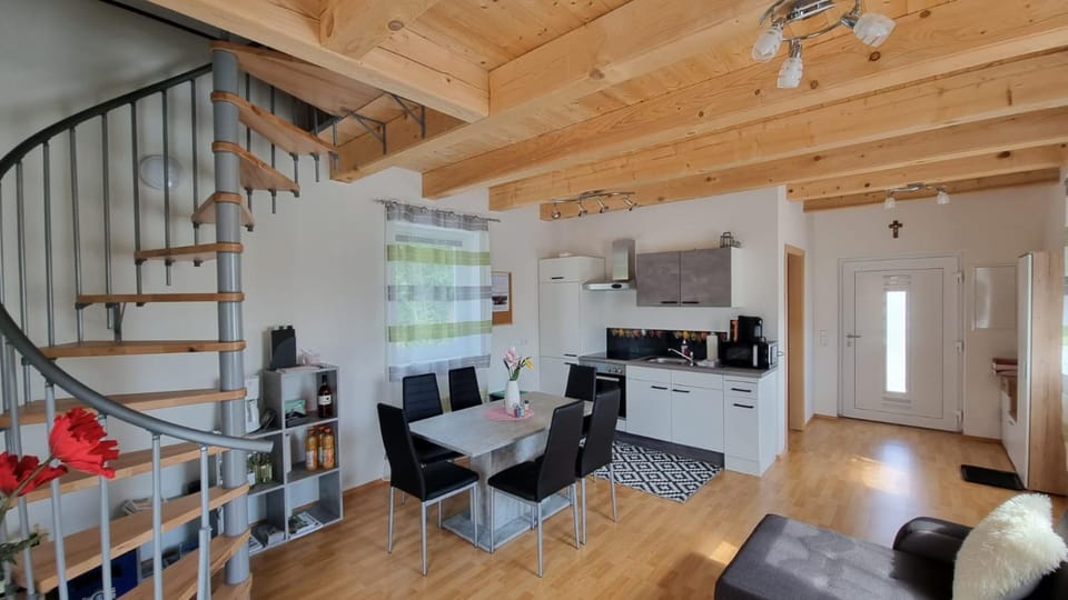 Kitchen or kitchenette, Living room, Dining area