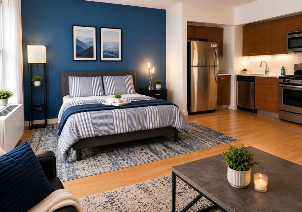 Bed, Kitchen or kitchenette