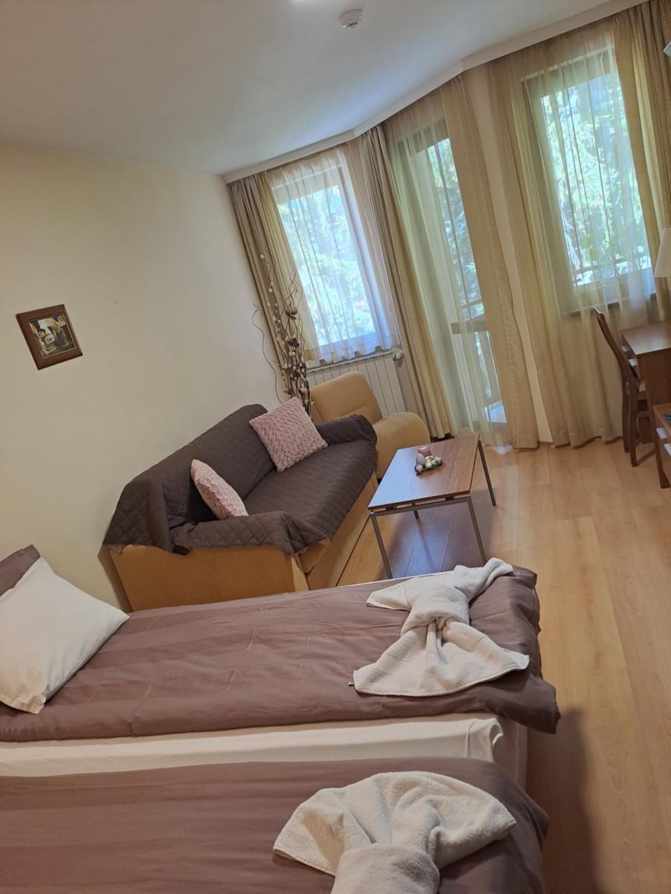 Bed, Living room, Photo of the whole room