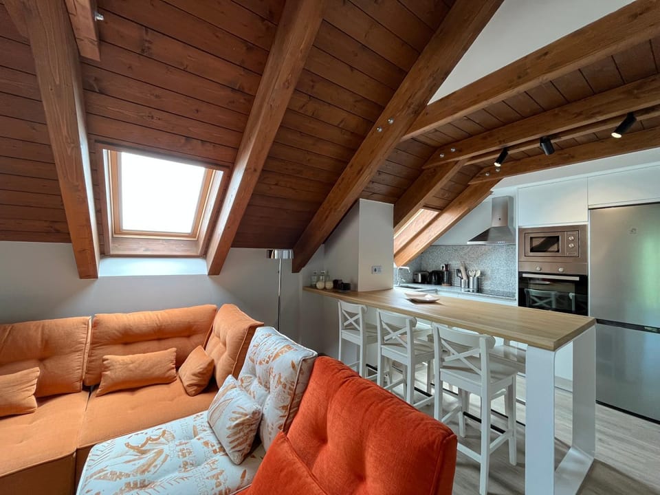 Kitchen or kitchenette, Living room, Dining area