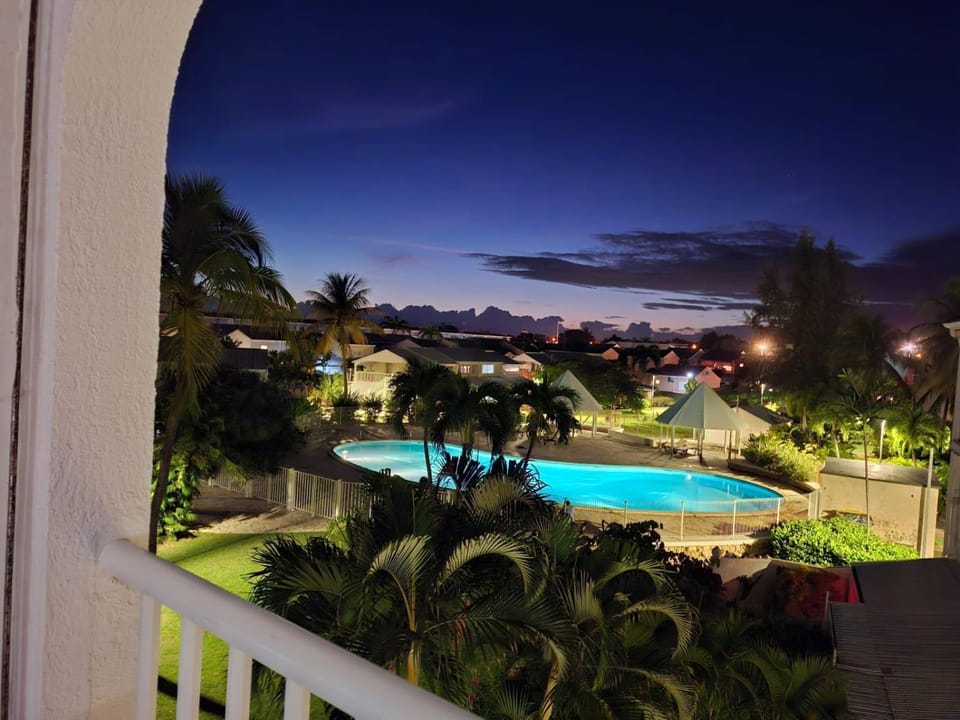Night, Pool view, Swimming pool