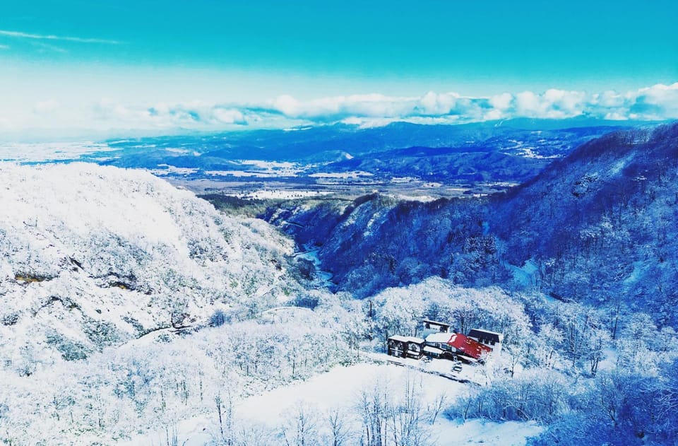 Natural landscape, Bird's eye view, Winter, Mountain view