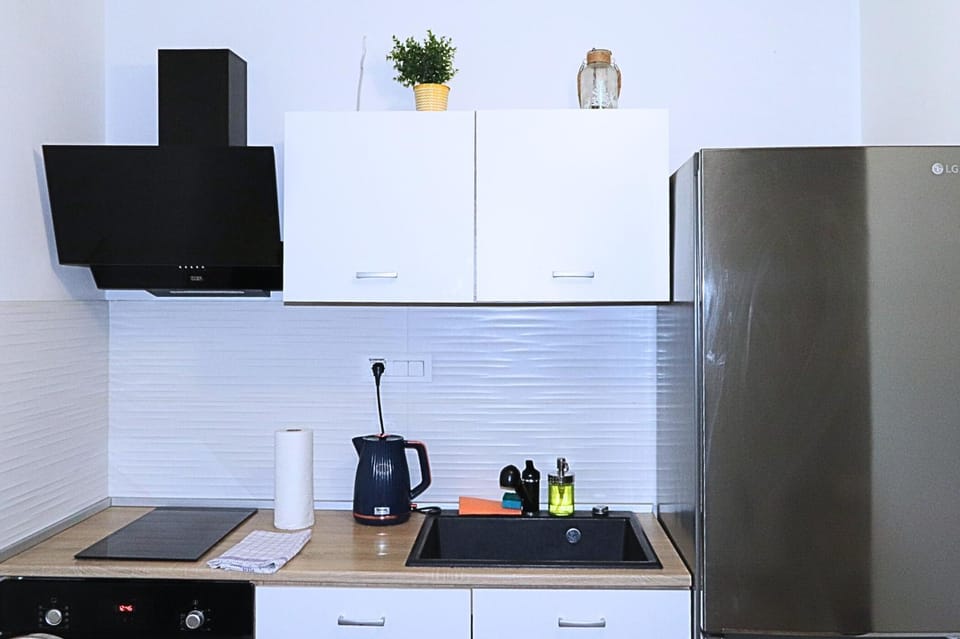 Kitchen or kitchenette, minibar, oven