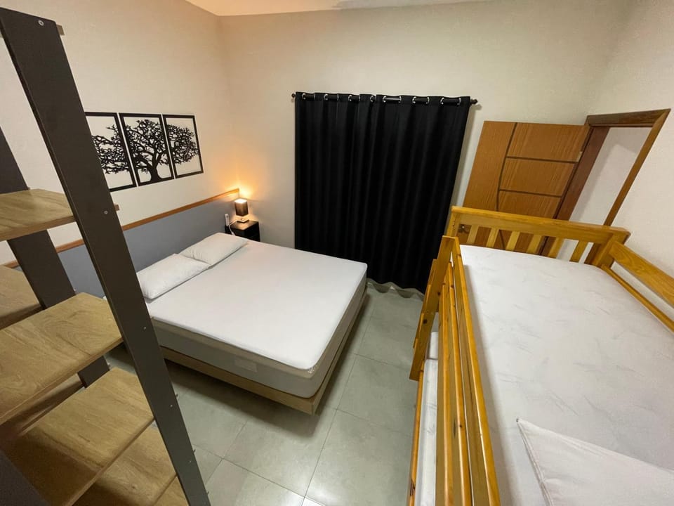 Bed, Photo of the whole room, Bedroom, bunk bed, wardrobe