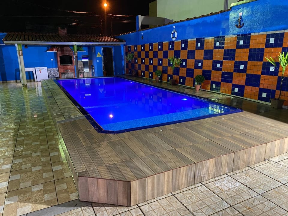 Night, Pool view, Swimming pool