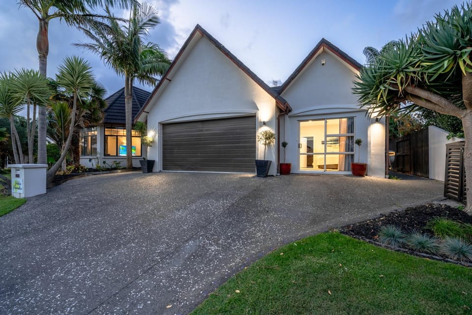 Property building, Night, Garden