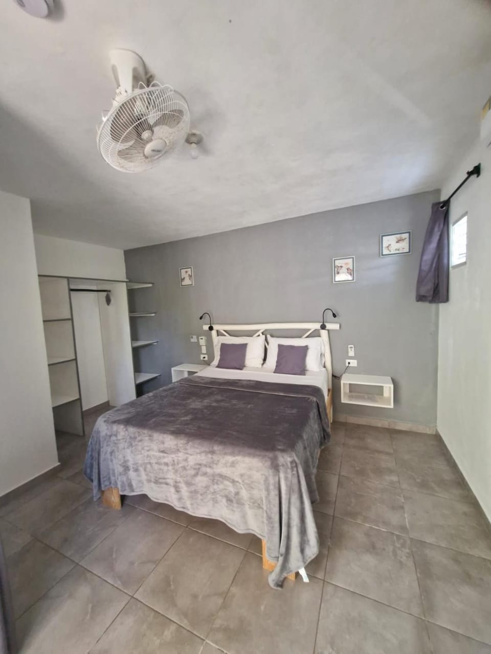 Bed, Photo of the whole room, Bedroom, furniture, furniture, wardrobe, air conditioner, air conditioner
