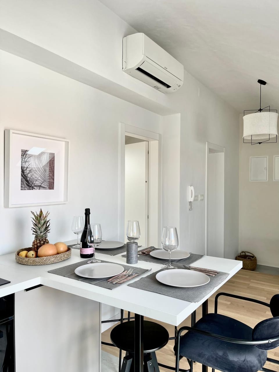 Dining area, air conditioner