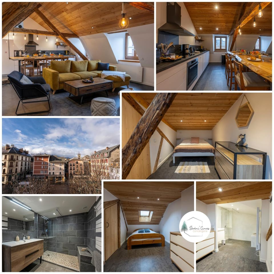 Shower, Bathroom, Living room, Photo of the whole room, Dining area, Bedroom, City view, dishwasher, oven, stove, toaster, kitchen