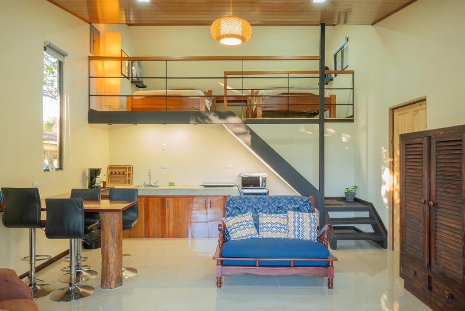Kitchen or kitchenette, Living room, Seating area