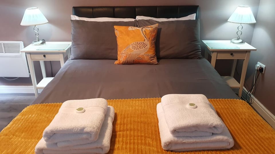 Bed, flat iron, hair dryier, heating, internet, safe, towels, wardrobe
