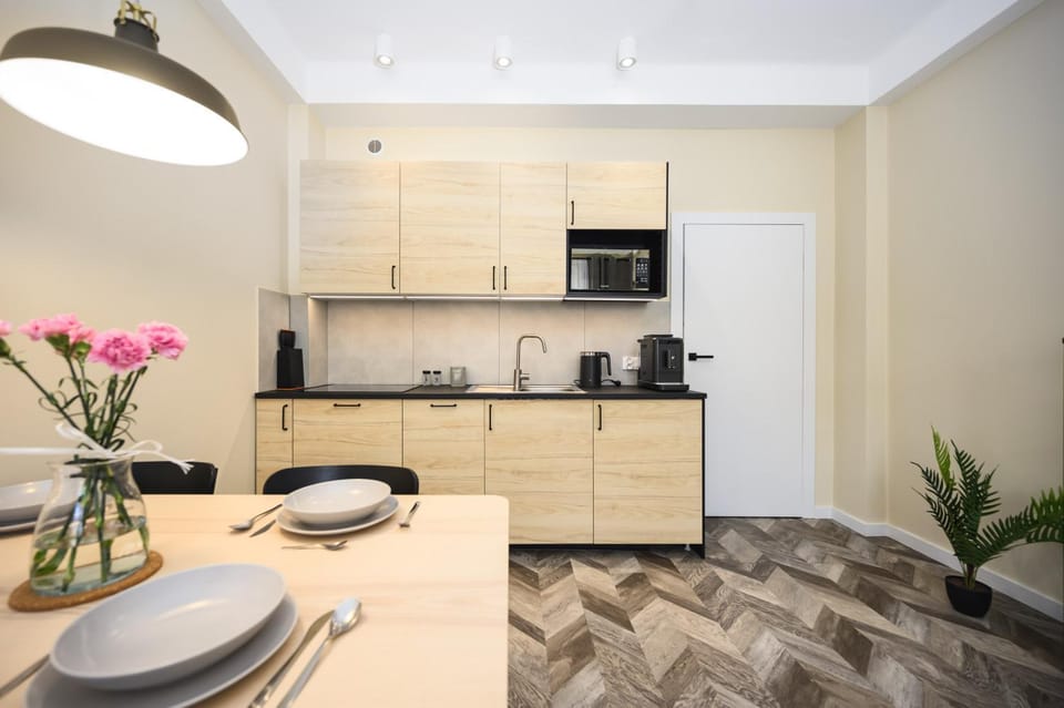 Coffee/tea facilities, Kitchen or kitchenette, Dining area, minibar, pet friendly, stove, toaster