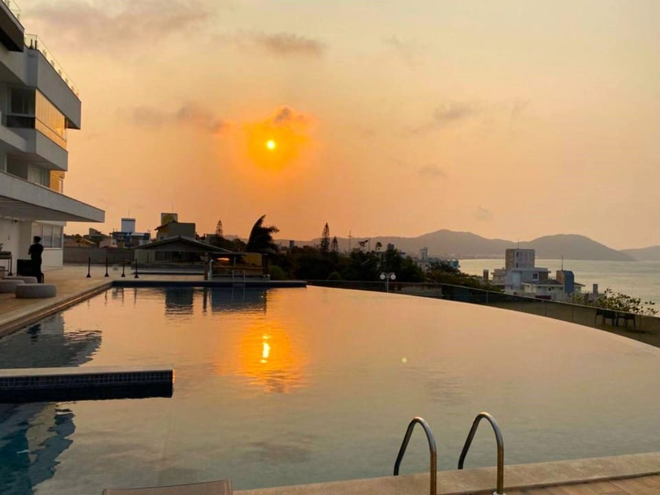 Pool view, Sunset