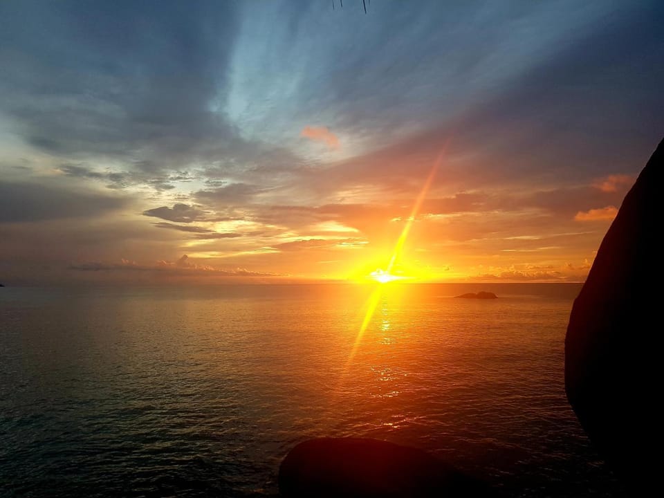 Natural landscape, Sea view, Sunset
