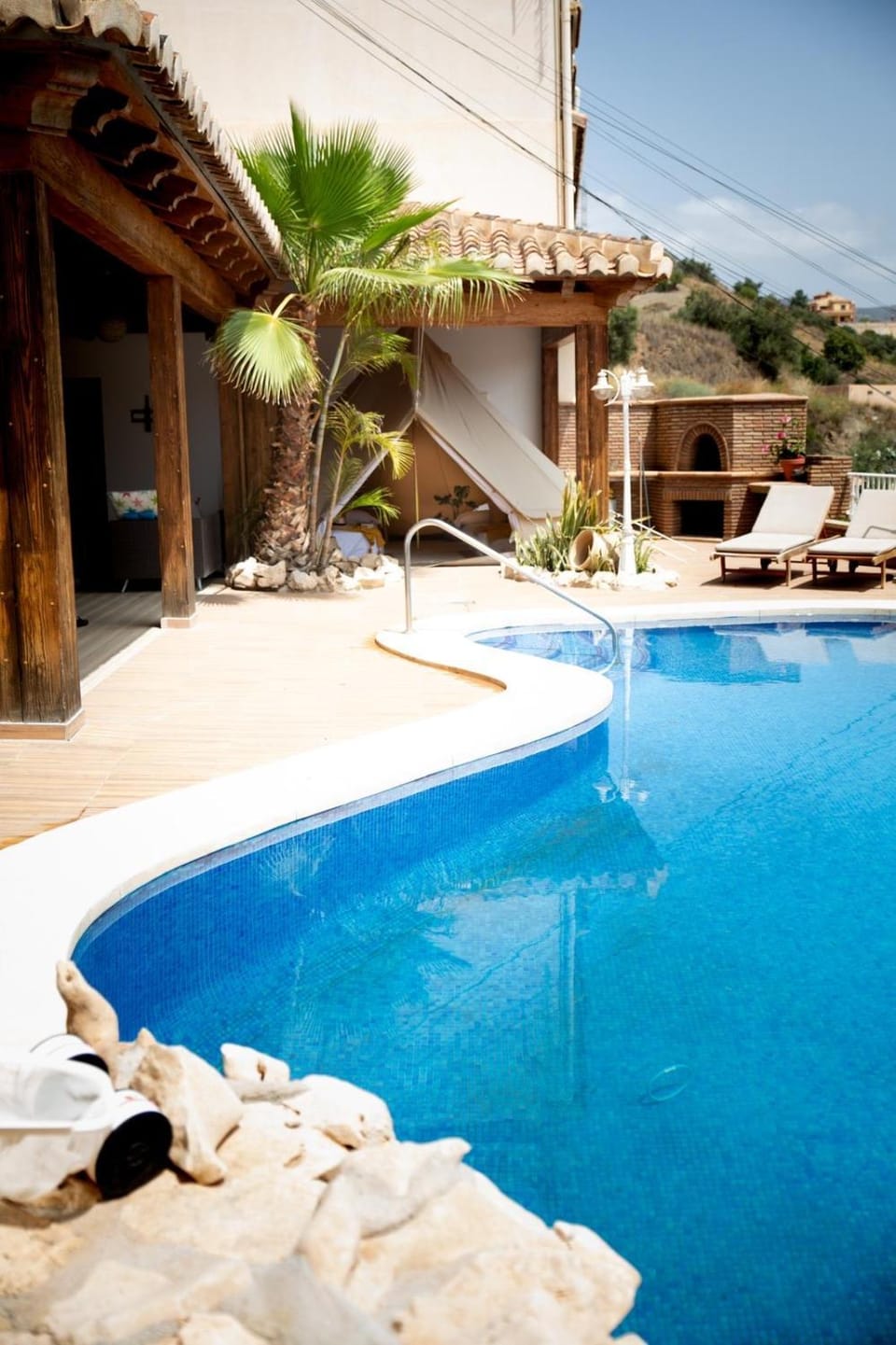 Pool view, Swimming pool, sunbed