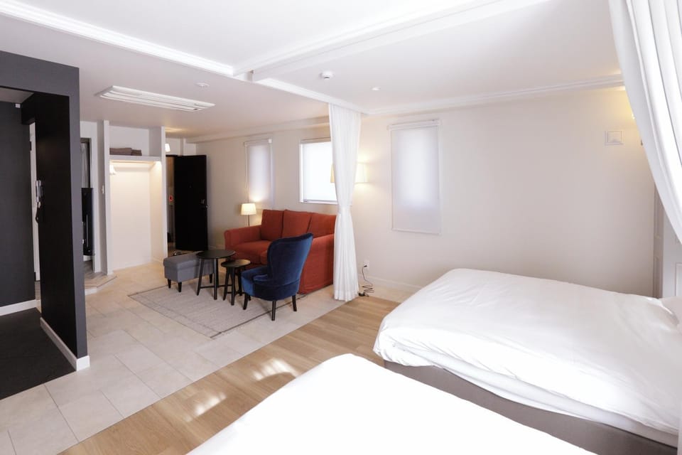 Living room, Seating area, Bedroom