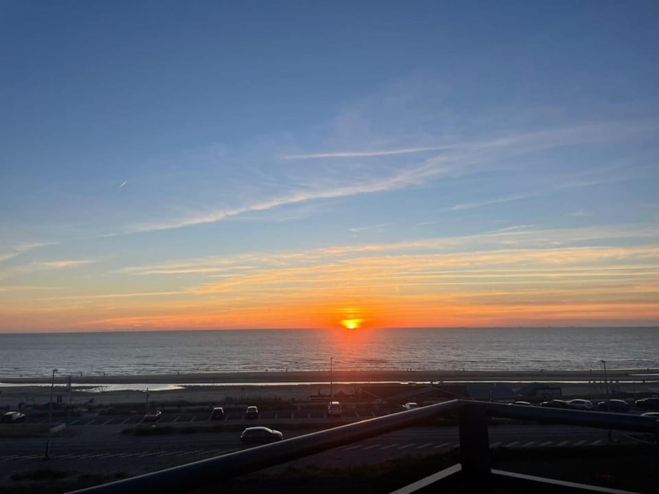 Beach, Sea view, Sunset