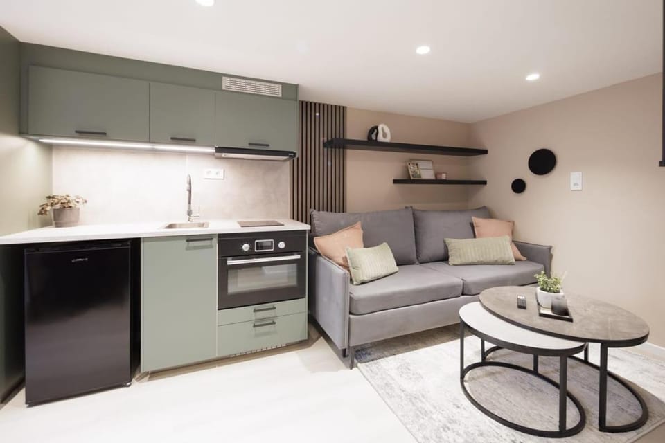Living room, kitchen