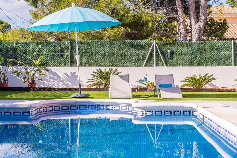 Property building, Living room, Swimming pool