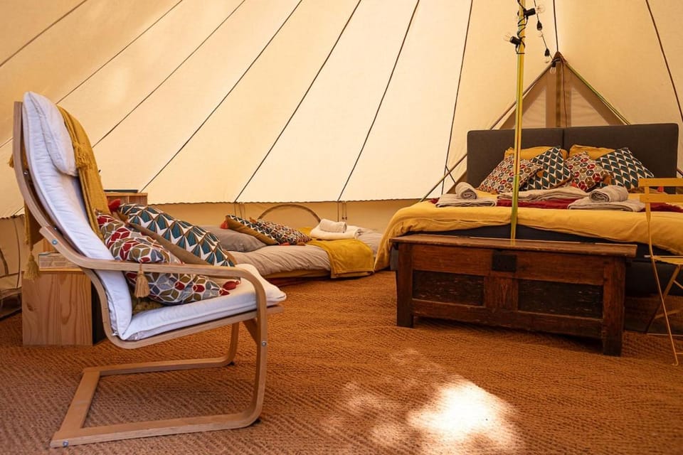 Bed, Living room, Photo of the whole room, Seating area, Bedroom