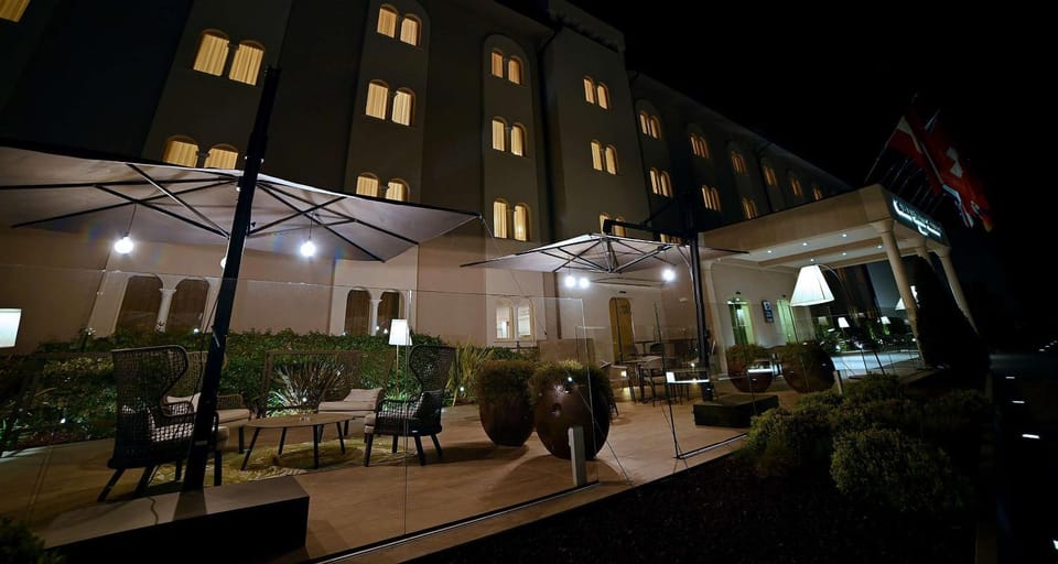 Property building, Patio, Night, On site