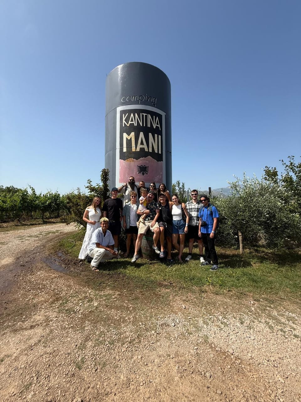 Natural landscape, group of guests
