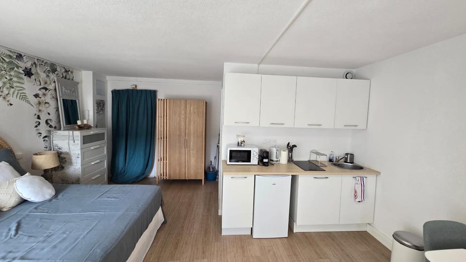 Coffee/tea facilities, Kitchen or kitchenette, Bedroom, stove, toaster