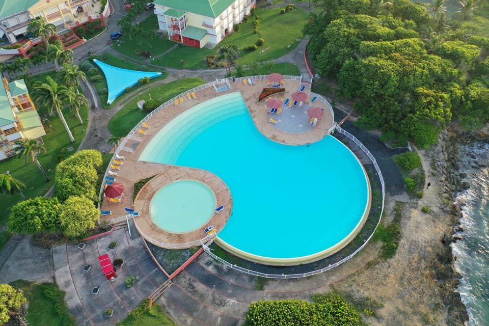 Day, Natural landscape, Bird's eye view, Solarium, Pool view, Swimming pool, Open Air Bath, sunbed