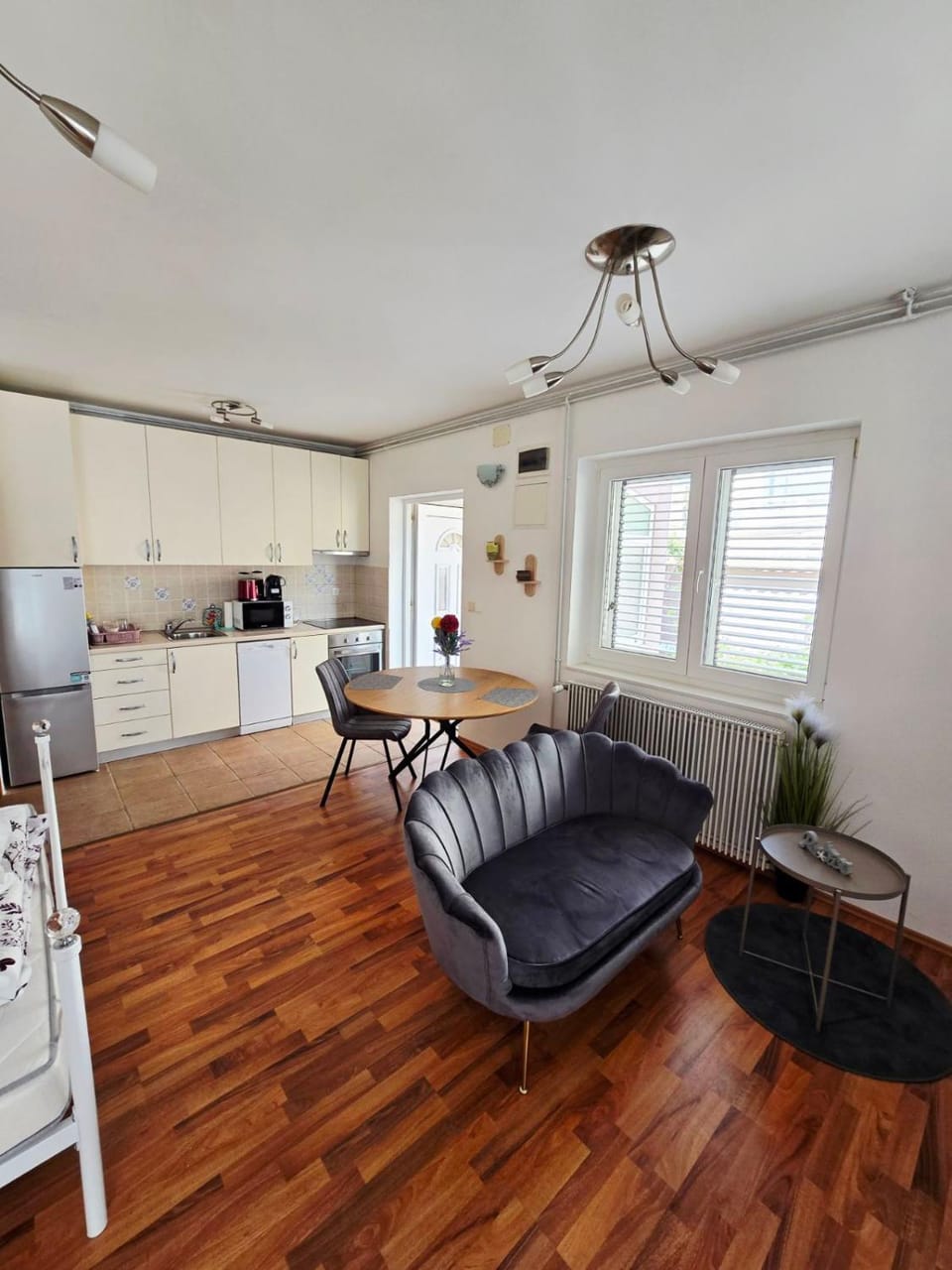 Kitchen or kitchenette, Living room, Dining area