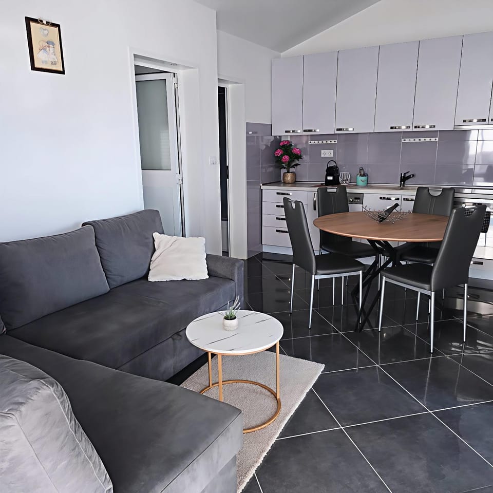 Living room, kitchen