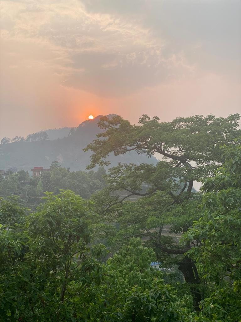 View (from property/room), Mountain view, Sunset