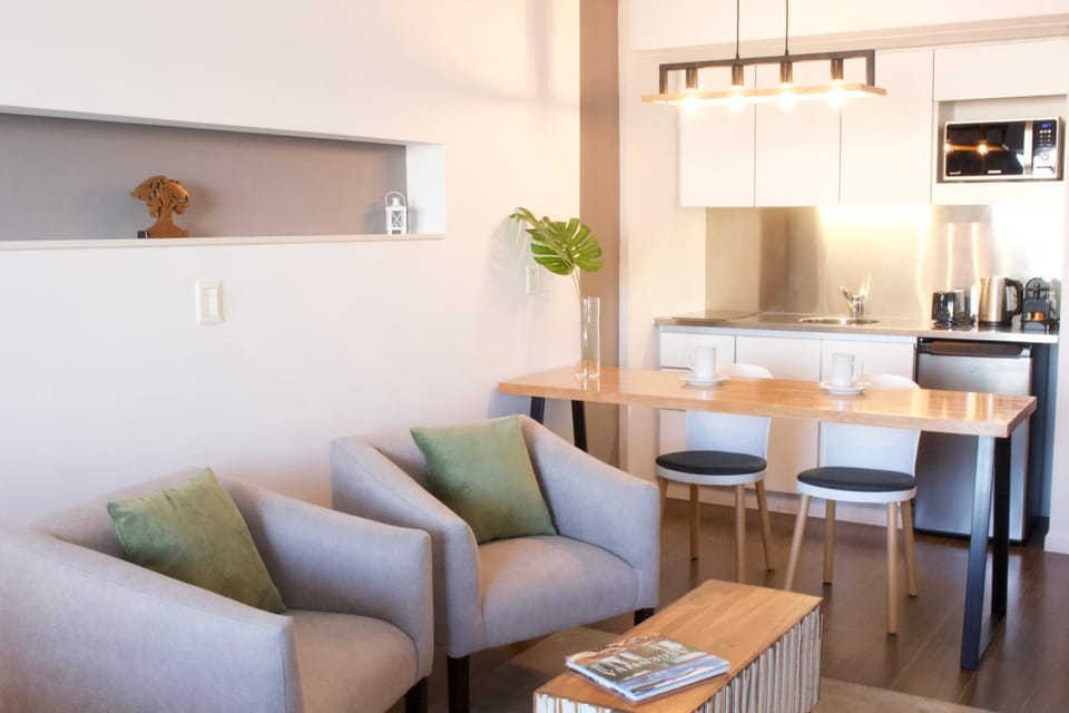 Kitchen or kitchenette, Living room, Dining area