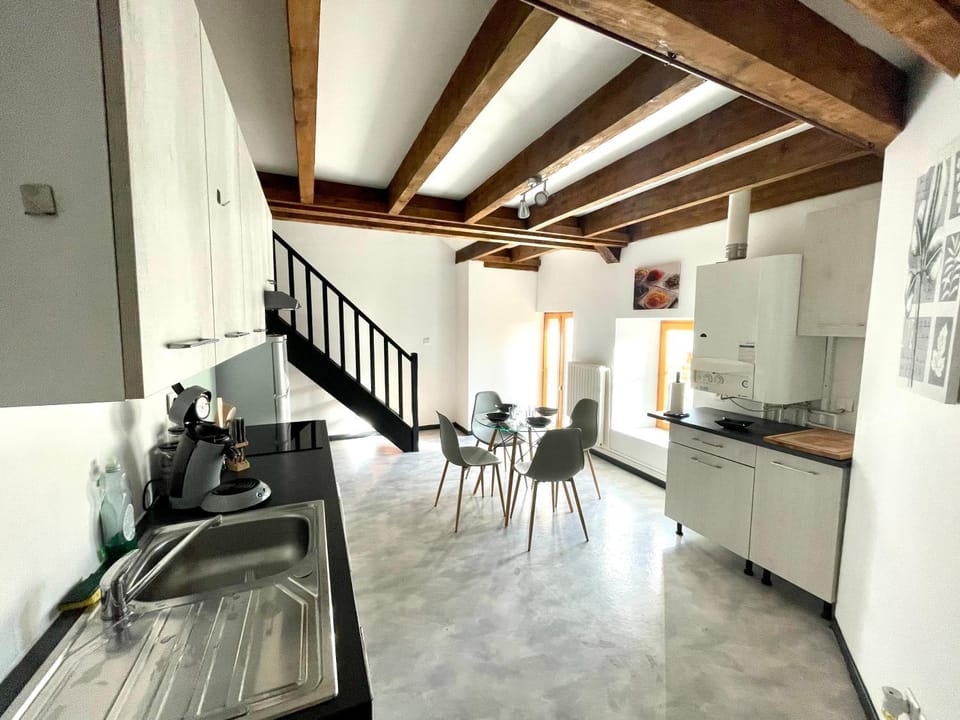 Kitchen or kitchenette, Dining area, minibar, pet friendly, stove